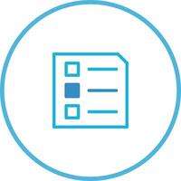Minimalist illustration of a list icon in a circle suitable for interface designs or presentations vector