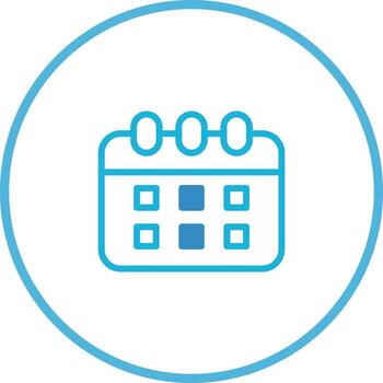 Calendar icon illustration with appointments and events concept for scheduling and organizing reminders for the day vector