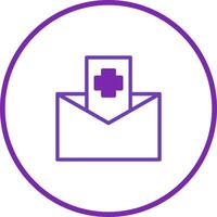 Minimalist outline icon depicting medical communication and services delivery for healthcare providers and patients vector