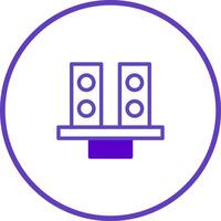 Two audio speakers on a shelf illustration perfect for music design elements and decoration media vector
