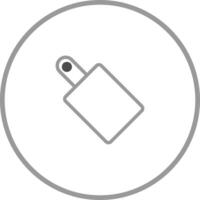 Minimalist illustration of a cutting board icon in a circle for kitchen design vector