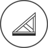 Minimalist roof truss icon construction and architecture engineering structure simple design representing stability and support building element with triangle and beams vector
