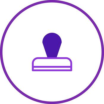 Symbolic representation stamp isolated against white backdrop for graphic design projects and document authentication concepts or visual communication vector