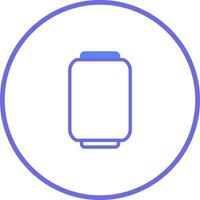 Minimalist illustration of a smart watch with circle line art perfect for icon design clean and simple presentation vector