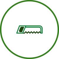 Minimalist saw icon design presents a clear symbol of carpentry tools with precise lines and structure vector