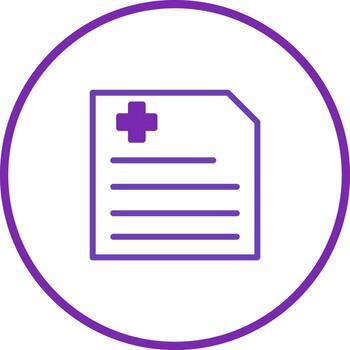 médico reporte icono exhibiendo cuidado de la salud documentación y paciente registros con médico cruzar para diseño proyecto gráfico bienes vector