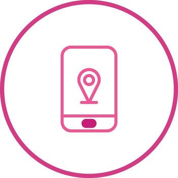 teléfono inteligente geolocalización icono concepto mostrando ubicación y navegación en móvil dispositivos en un digital mundo vector