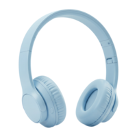 A Modern Blue Headset for Music Lovers. Cut Out, Clipping Path Isolated on Transparent Background. png