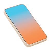 A Modern Phone Icon with a Colorful Screen. Cut Out, Clipping Path Isolated on Transparent Background. png