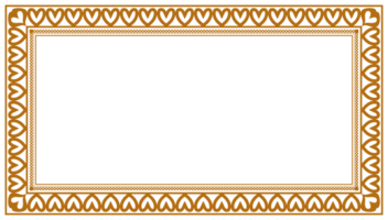 Luxury golden rectangle corner certificate border pattern line photo frame islamic wedding invitation at background png