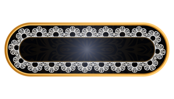 Islamic text box background with metallic frame png