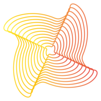 Abstract line halftone swirl shape png