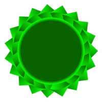Green circle design with islamic pattern award badge aniversiry design png