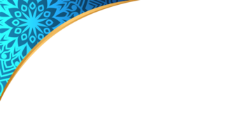 Islamic frame border with mandalas and rectangle design png
