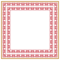 Shiny red Rectangle Corner Certificate Border Pattern Line Photo Frame Islamic Wedding Invitation Card Background on png