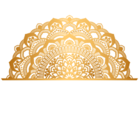 Elengant Gold Mandala Pattern in png