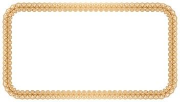 Shiny Golden Rectangle Corner Certificate Border Pattern Line Photo Frame Islamic Wedding Invitation Card at Background png