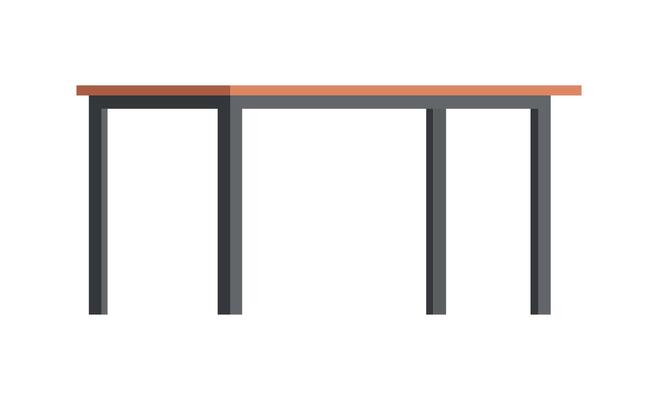 Illustration desk table flat simple