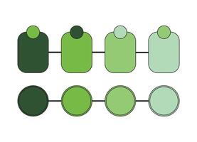 Design template flowchart green eco unique vector