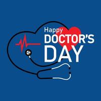 National Doctors Day Background in Typographic Design vector
