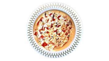 a plate with a pizza on it video