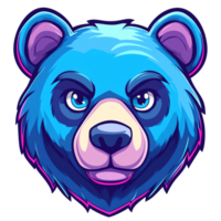 Blue Panda Esports Mascot Logo Modern Cartoon Character png