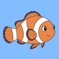 Colorful Clown Fish Illustration vector