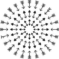 Versatile Arrow Icon Set in Style Suitable for Web and Print Media Designs vector
