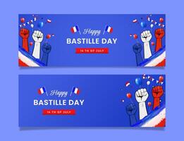 Bastille Day celebration banner vector