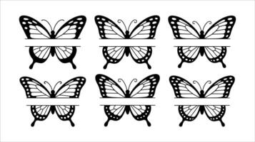 Monogram Butterfly Design for Personalized Projects vector