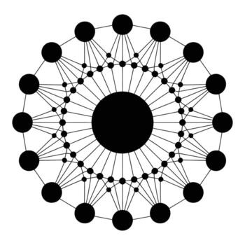 geométrico mandala modelo diseño con radial simetría y círculos vector