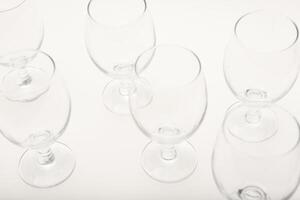 Plain glass cups. Minimal home decor. photo