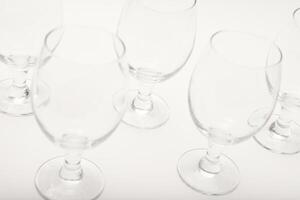 Crystal glasses. Transparent and clean. photo