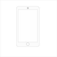 an iphone with a blank screen on a white background vector