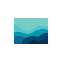 river logo design beautiful natural river scenery with simple minimalist concept illustration vector