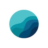 river logo design beautiful natural river scenery with simple minimalist illustration vector
