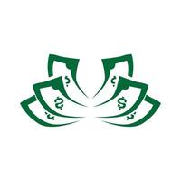 silhouette money logo financial design with simple concept icon design vector