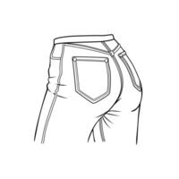 pant line art illustration for background ornament vector