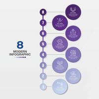 Business Visualization Timeline Infographic With 8 Steps vector