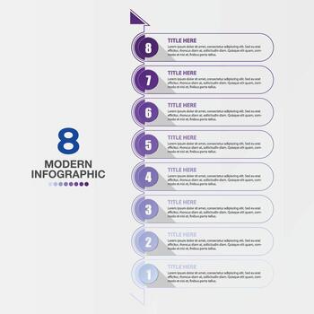 8 options, infographic for presentation. Eight number. vector
