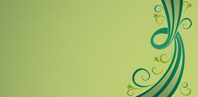 Green floral background with swirls and place for your text or abstract floral background with copy space for banner, poster, presentation slides, business card, abstraction creative website templates vector