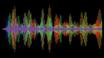 Colorful Audio Waveform Visualization with Vibrant Sound Frequencies video