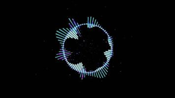 Abstract Sound Wave Visualization with Vibrant Blue and Green Lights video