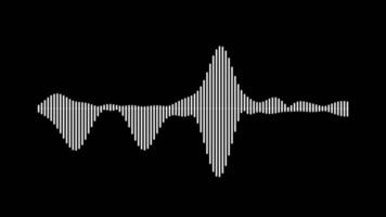 Abstract Sound Waveform Visualization on Black Background video