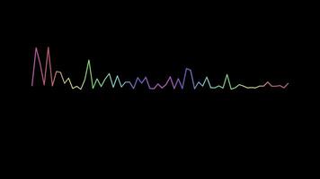 colorida onda sonora ilustração em Preto fundo para criativo usar video