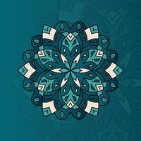 Colorful decorative Mandala art on color background. ornamental and floral motif or mandala design illustration. vector