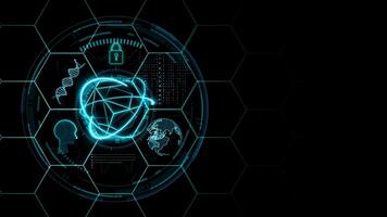 Abstract Geometric Visual with Circular Pattern and Blue Light Effects video