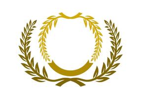 Leaves Wreath Badge Illustration vector