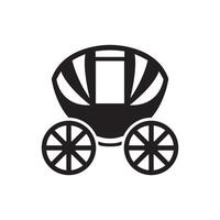 Silhouette of vintage carriage vector