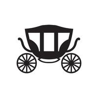 Classic transport carriage silhouette illustration vector